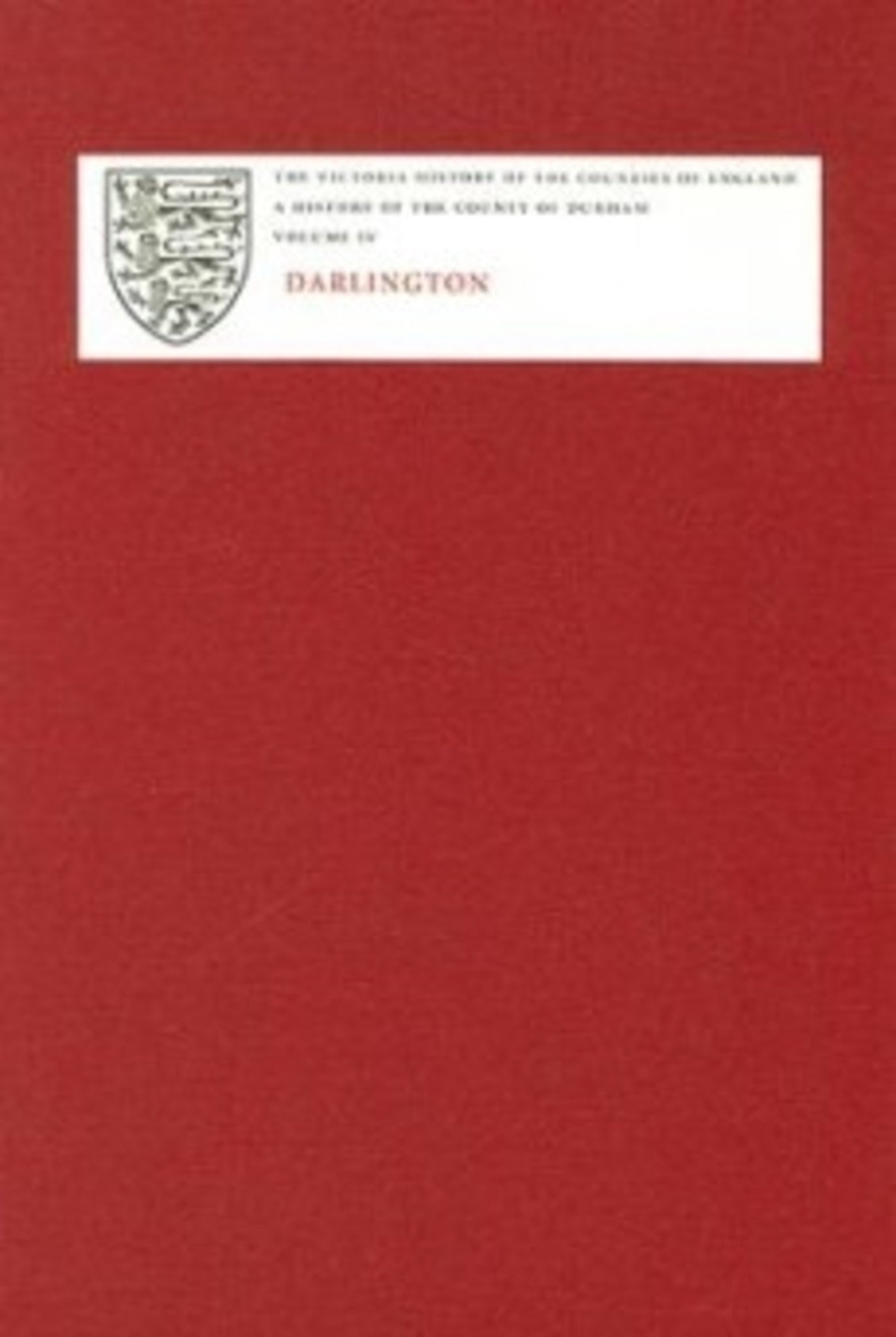 Cover image for A History of the County of Durham ISBN 9781904356264